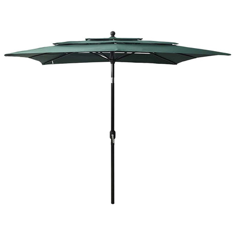 Vidaxl Parasol 3-Schicht mit Aluminiumpol 2,5 x 2,5 m grün