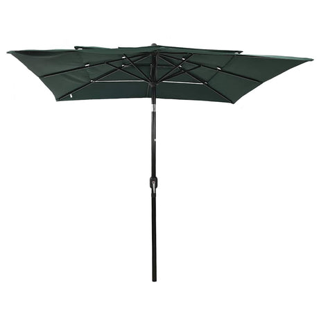 Vidaxl Parasol 3-Schicht mit Aluminiumpol 2,5 x 2,5 m grün
