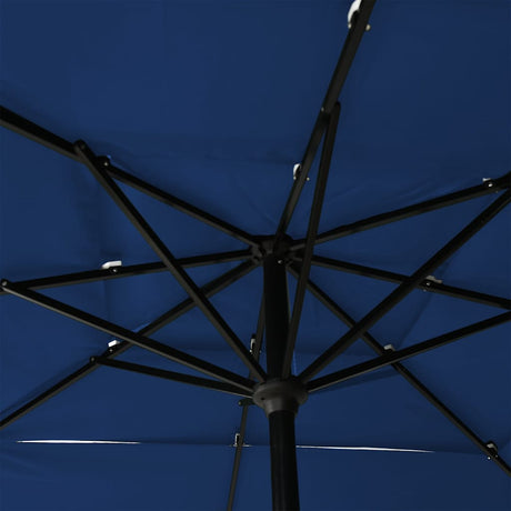Vidaxl Parasol 3-Schicht mit Aluminiumpol 2,5 x 2,5 m Azurblau