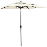 Vidaxl Parasol 3-Schicht mit Aluminiumpol 2x2 m sandfarben