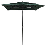 Vidaxl Parasol 3-Schicht mit Aluminiumpol 2x2 m Grün