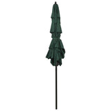 Vidaxl Parasol 3-Schicht mit Aluminiumpol 2x2 m Grün