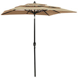 Vidaxl Parasol 3-Schicht mit Aluminiumpol 2x2 M Taupe