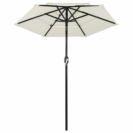 Vidaxl Parasol 3-Schicht mit Aluminiumpol 2 m sandfarben