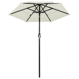 Vidaxl Parasol 3-Schicht mit Aluminiumpol 2 m sandfarben