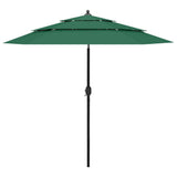 Vidaxl Parasol 3-Schicht mit Aluminiumpol 2,5 m grün