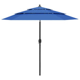 Vidaxl Parasol 3-Schicht mit Aluminiumpol 2,5 m Azurblau