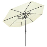 Vidaxl Parasol 3-Schicht mit Aluminiumpol 3 m sandfarben