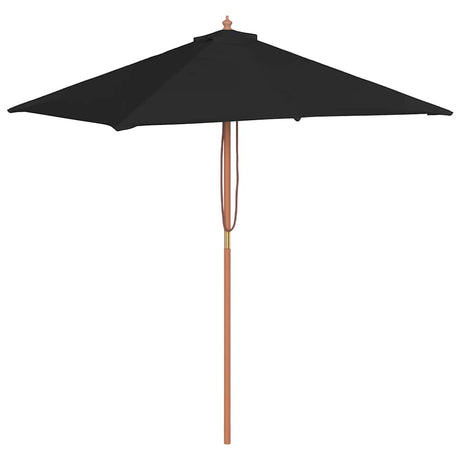 Vidaxl -Parasol mit Holzstange 150x200 cm schwarz