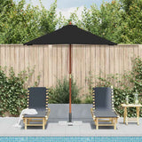 Vidaxl -Parasol mit Holzstange 150x200 cm schwarz