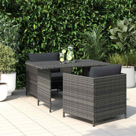 Vidaxl tuintafel 110x70x65 cm poly rattan grijs