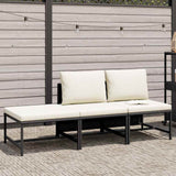 Vidaxl 3-delige loungeset met kussens poly rattan zwart