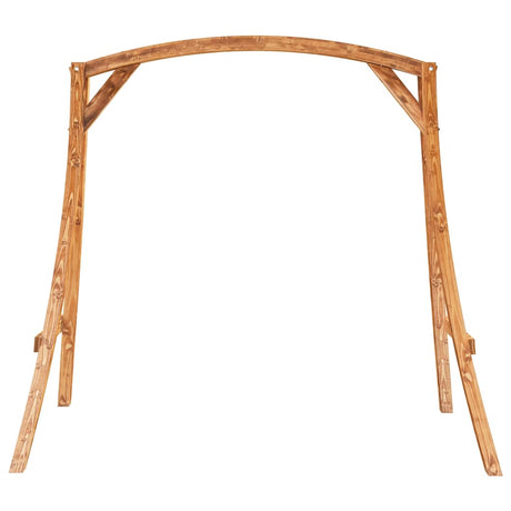 Vidaxl Ramp -Rahmen Festes gebogenes Holz mit Teakleiter fertiggestellt