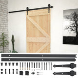 Vidaxl -Schiebetür mit Teig 90x210 cm Festkiefer