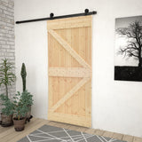 Vidaxl -Schiebetür mit Teig 90x210 cm Festkiefer