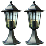 Vidaxl Gartenlampen 2 St Aluminium dunkelgrün schwarz