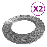 Vidaxl Rasierer Hügel Wire 2 ST BTO-22 100 m Stahl