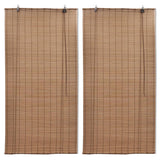 Vidaxl Roller Jalousien 2 ST 80x160 cm Bambusbraun