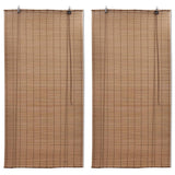 Vidaxl Roller Jalousien 2 PCs 120x220 cm Bambusbraun