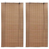 Vidaxl Roller Jalousien 2 ST 150x220 cm Bambusbraun