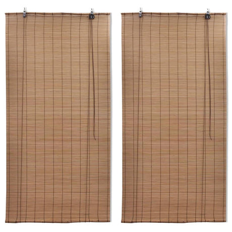 Vidaxl Roller Jalousien 2 ST 150x220 cm Bambusbraun