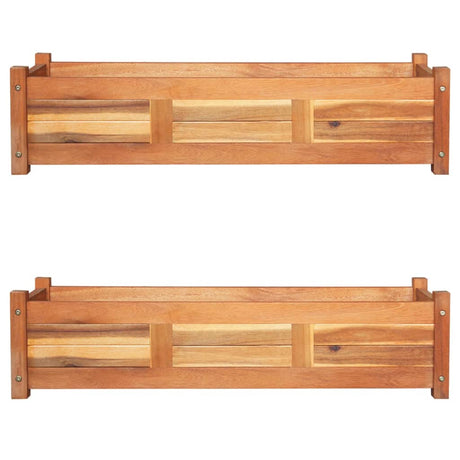 VIDAXL -Pflanzer erhöhten 2 PCs 100x30x25 cm Acaciahout