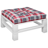 Vidaxl Palettenkissen 70x70x12 cm Fabric Diamond Muster rot