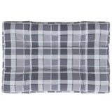 Vidaxl Palettenkissen 120x80x12 cm Fabric Diamond Muster grau