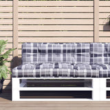 Vidaxl Palettenkissen 120x40x12 cm Stoff Diamantmuster grau