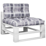 Vidaxl Palettenkissen 2 Stedcase -Muster Stoff grau