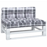 Vidaxl Palettenkissen 2 Stedcase -Muster Stoff grau