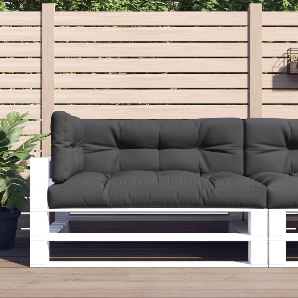VIDAXL -Palettenkissen 3 ST Fabric Anthrazit -gelenkt