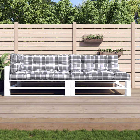 VIDAXL PALLET -Kissen 5 ST Fabric Diamond Muster grau