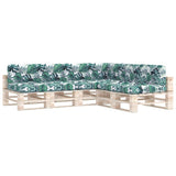 VIDAXL -Bankkissen Palette 7 St. Blattmuster