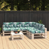 VIDAXL -Bankkissen Palette 7 St. Blattmuster