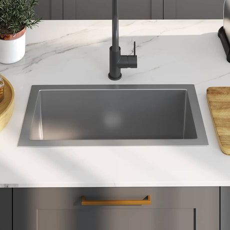 Vidaxl Sink handgefertigt Edelstahl