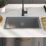 Vidaxl Sink handgefertigt Edelstahl