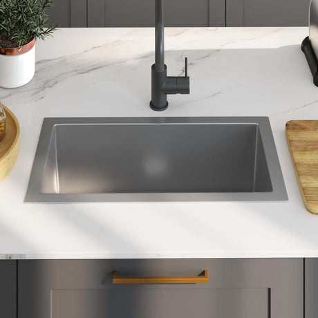 Vidaxl Sink handgefertigt Edelstahl