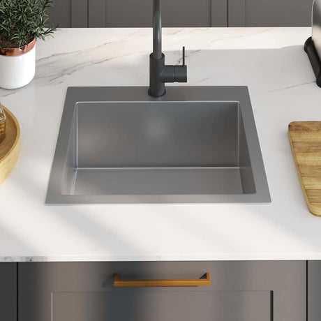 Vidaxl Sink handgefertigt Edelstahl