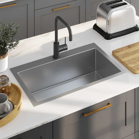 Vidaxl Sink handgefertigt Edelstahl