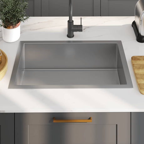 Vidaxl Sink handgefertigt Edelstahl