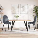 Vidaxl eetkamerstoelen 2 st fluweel donkergrijs