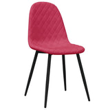Vidaxl eetkamerstoelen 2 st fluweel wijnrood