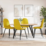 Vidaxl eetkamerstoelen 4 st fluweel mosterdgeel