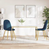 Vidaxl eetkamerstoelen 2 st fluweel blauw