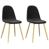 Vidaxl eetkamerstoelen 2 st fluweel zwart
