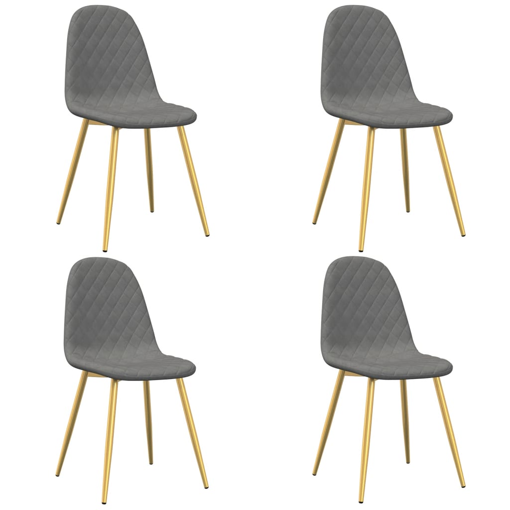 Vidaxl eetkamerstoelen 4 st fluweel lichtgrijs