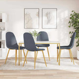 Vidaxl eetkamerstoelen 4 st fluweel donkergrijs