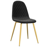 Vidaxl eetkamerstoelen 4 st fluweel zwart