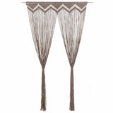 Vidaxl Vorhang Macramé 140x240 cm Baumwolltaupe